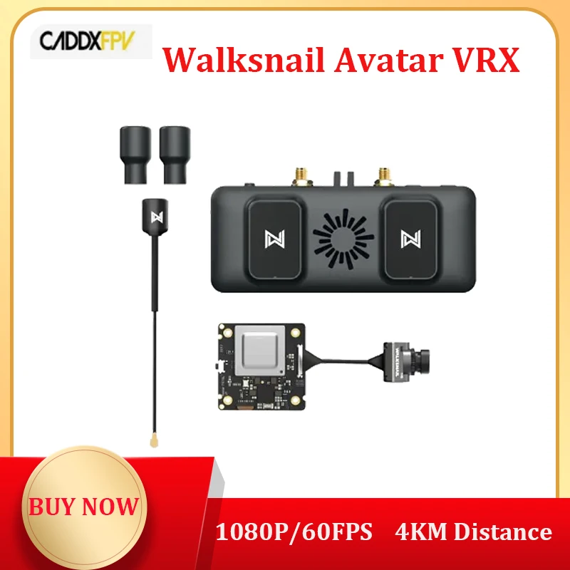 

Walksnail Avatar VRX 1080P/60FPS 4KM Distance with Avatar 1S Kit / Avatar HD Micro Kit for FPV Freestyle Drone RC Model