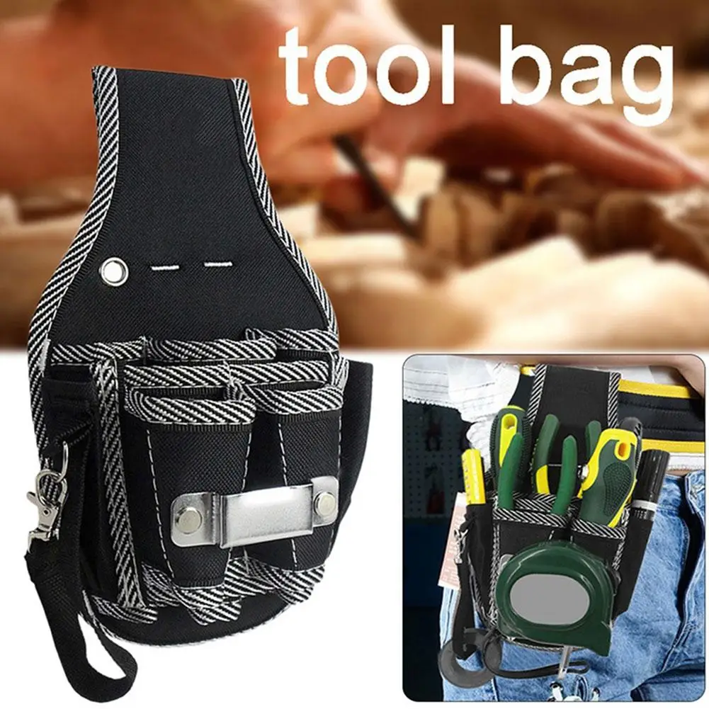 Multifunctional Tool Bag Canvas Tool Belt Screwdriver Holder Tool Kit Pocket Bag Pocket Pouch Waist Bag Electrician P1e8