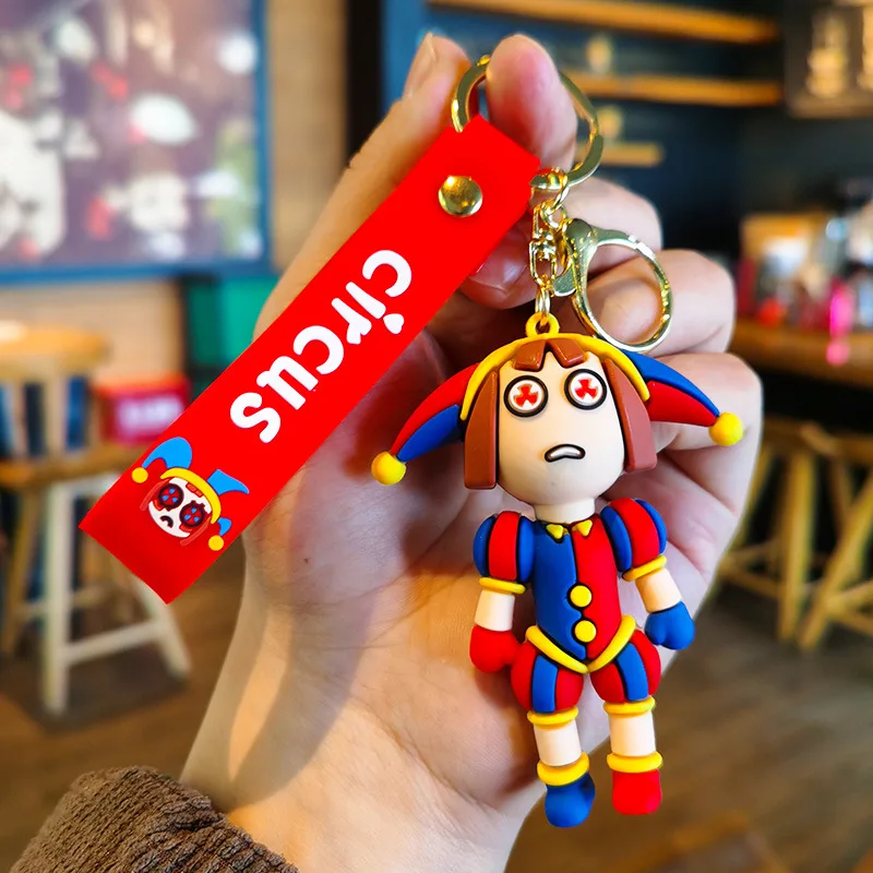 New model Cartoon The Amazing Digital Circus Figure Keychain 3d Pvc Digital Circus Pomni Jax  Keychain For Boy Girls Birthday - view 6