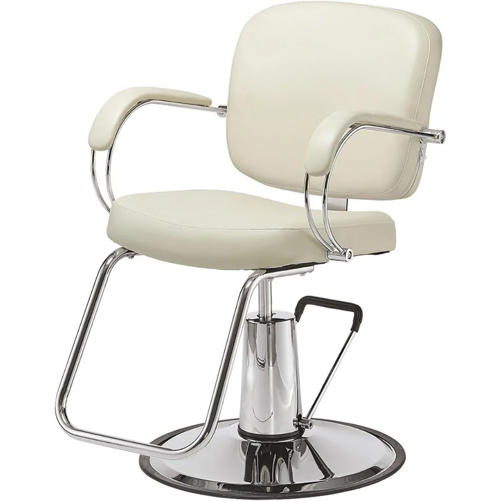 Salon Style Chairs, Cushioned Armrests with Ultra Wide Customer Seats, Hydraulic Pumps, Hairdressing Equipment