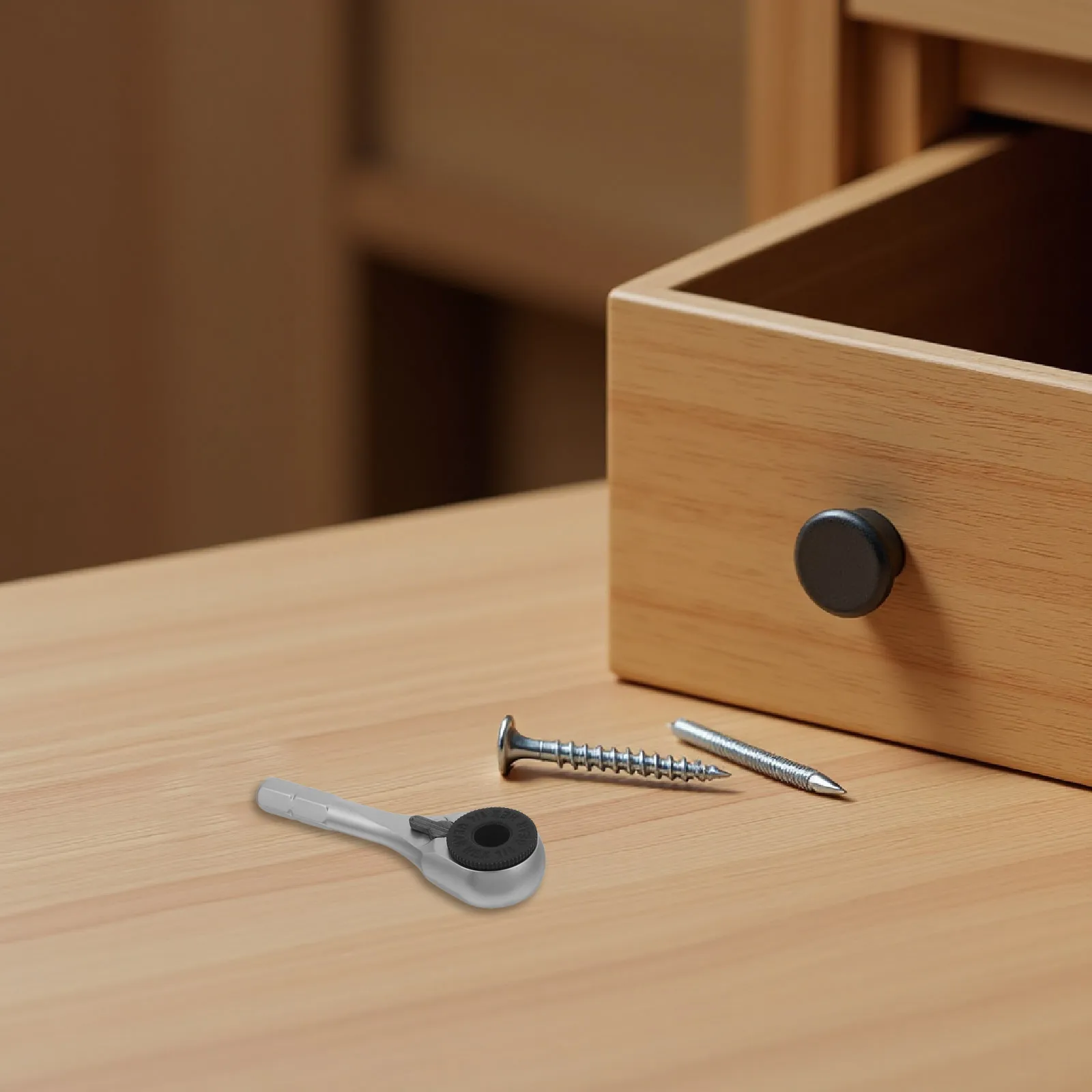 Mini Ratchet Wrench Compact High-Hardness Steel Socket Tool Reversible Offset Design For Tight Spaces Mechanic Auto Repair Diy