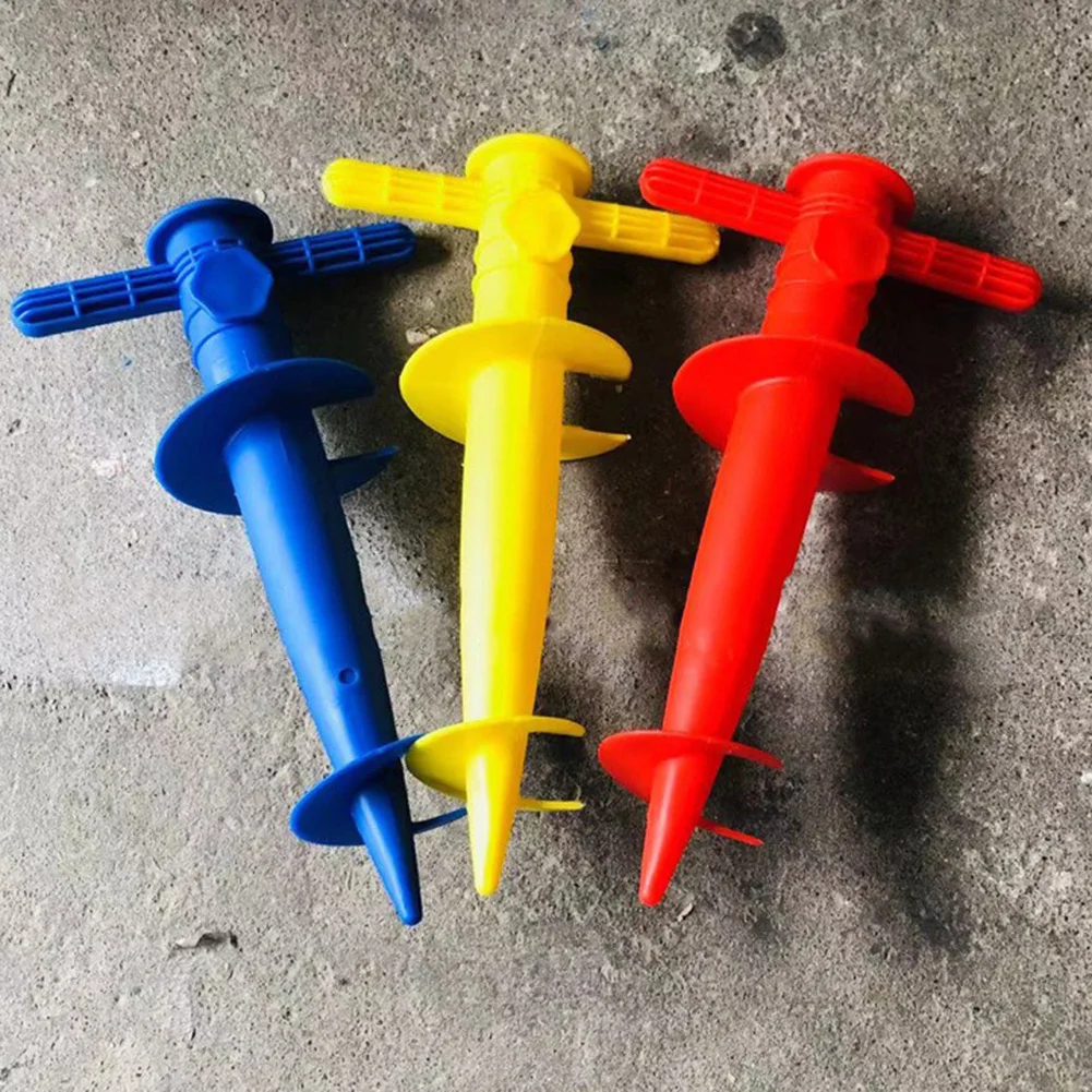 1pc Umbrella Bases Adjustable Plastic Sun Beach Patio Sand Ground Fixation Tools Spikes Umbrella Repair Tool Random Color