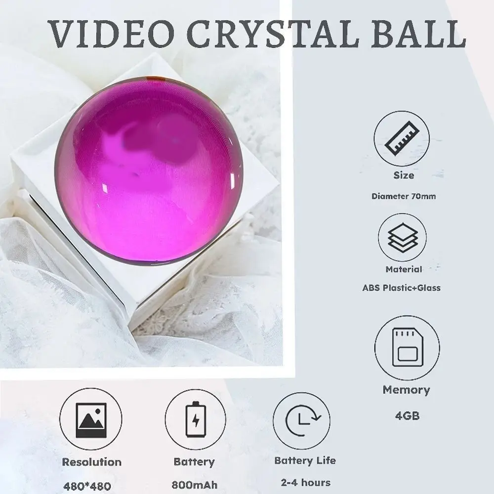 

NEW Wireless Video Display Ball 3D Effect Electronic Screen 3D Crystal Ball DIY Pixel Display Video Photo Album Birthday Gifts