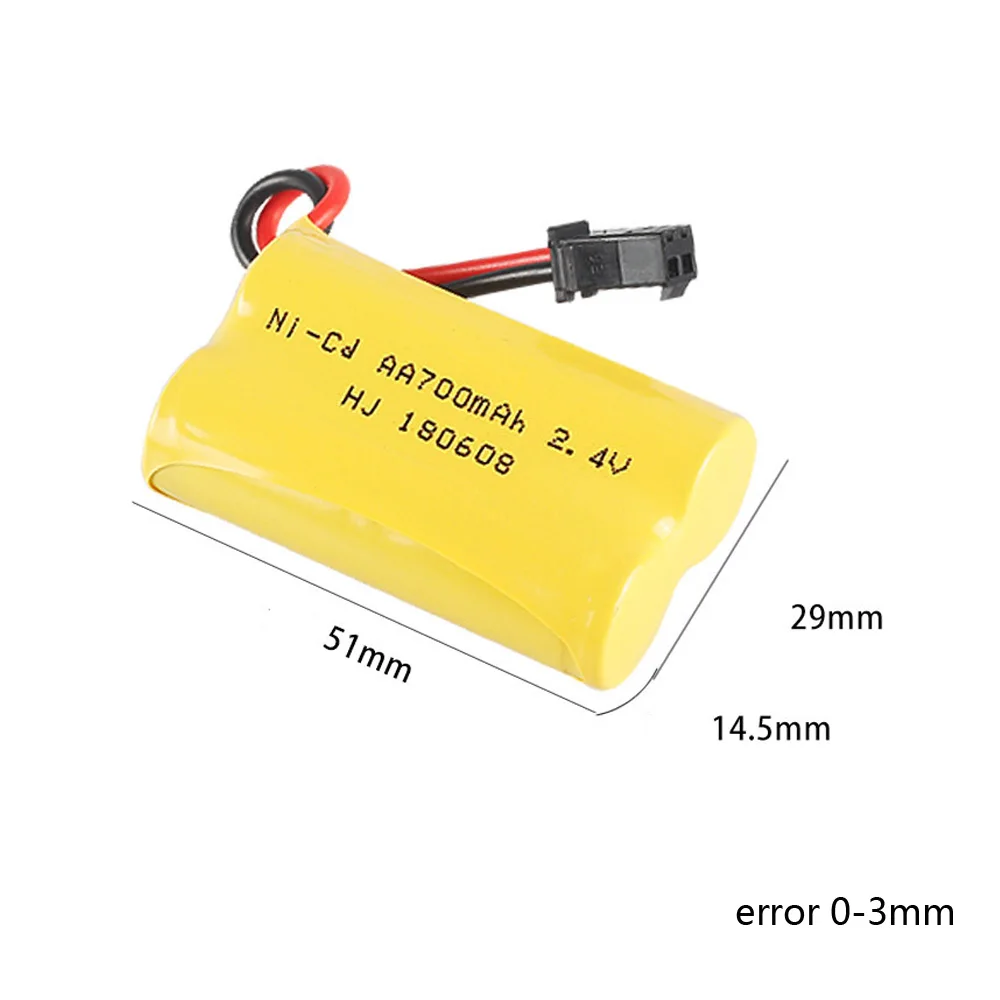 2.4V 700mah NI-CD battery AA 700 mah for Remote Control Car Electric Toys 2.4V NICD battery SM/JST/EL-2P/TAMIYA Plug