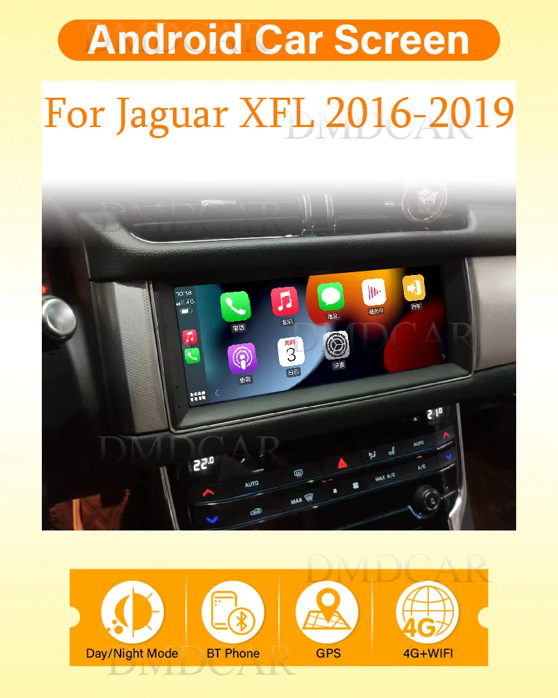 NEW Android 13 Qualcomm Carplay Auto GPS Navigation DSP Touch Screen For Jaguar XFL 2016-2019 Car Multimedia radio Player Stereo