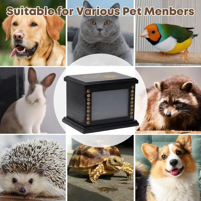 pet memorial Wholesale Handmade Pet Funeral Cremation Keepsake Urns for Cat Dog Ashes Store with Photo Frame