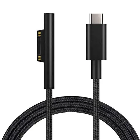 1.8m 15V 3A USB C Type C Charging Cable PD Fast Charger Adapter Power Supply Cord for Microsoft Surface Pro GO 8 7 6 5 4 Book