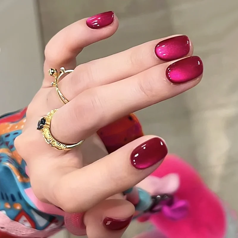 BORN PRETTY 10ml Red Cat Magnetic Gel Nail Polish Jelly Amber Color Soak Off UV LED Semi Permanent Gel Nail Art