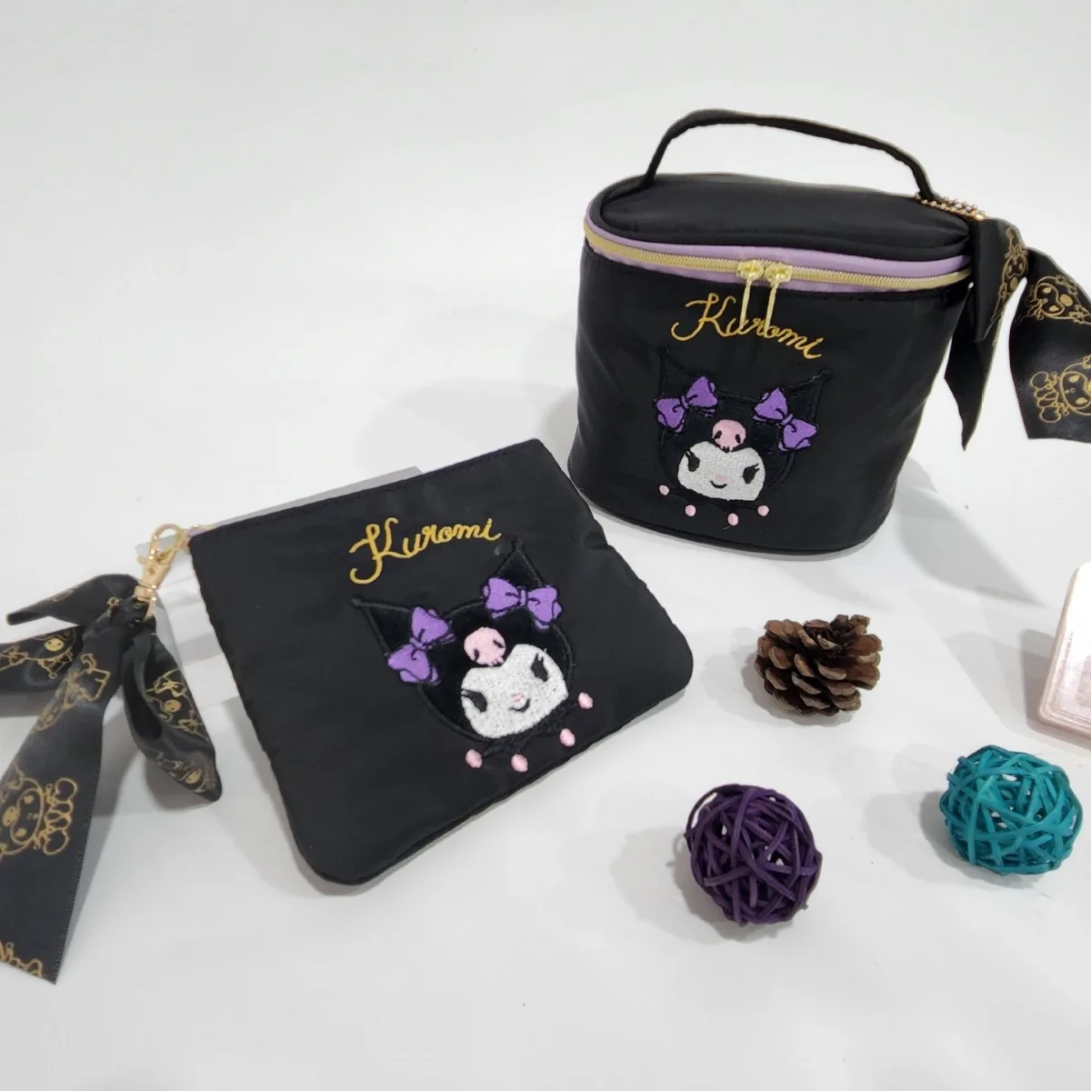 Sanrio Coin Purses Hello Kitty Bags Coin Pouch for Women Kawaii Wallet Cartoon Cute Lipstick Cases Makeup Bag Kuromi Tote Bag