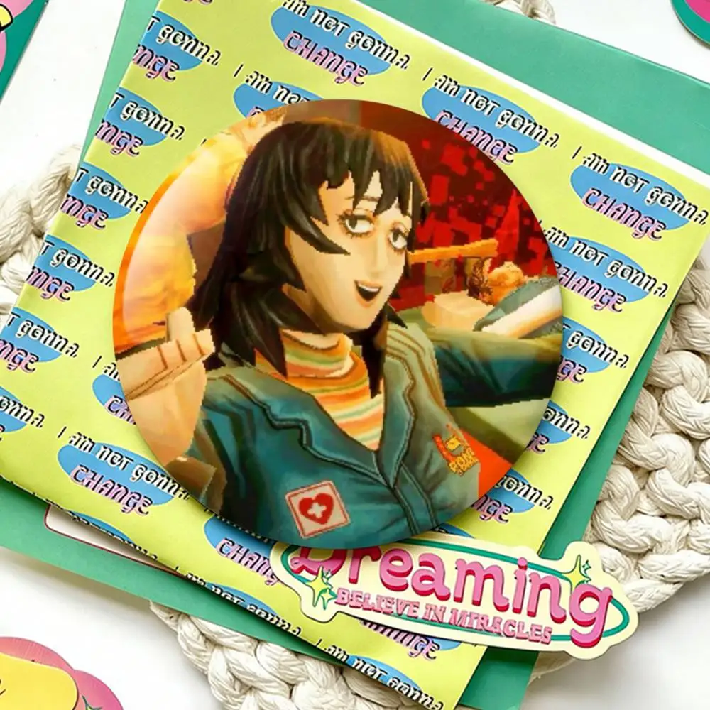 Game M-Mouthwashing-S Laser Badge Creative Pins Brooch for Bag Clothes Hat Decor Gifts Fans Collect