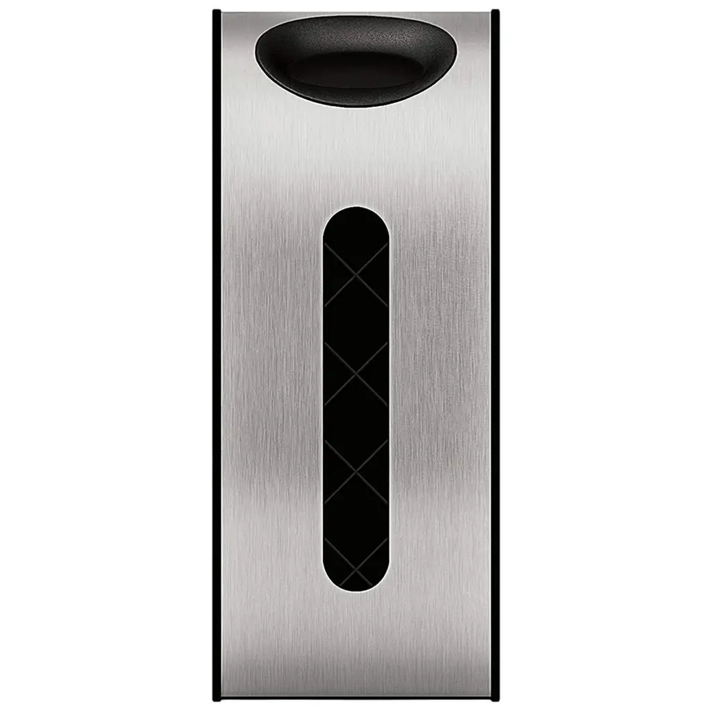 Brushed Grocery Bag Dispenser Rustproof Wide Opening Savers Wall Mount Plastic