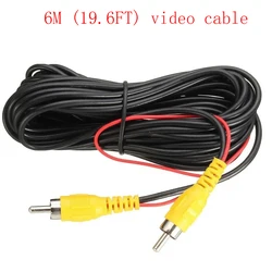 Cable de extensión RCA de vídeo para coche, cámara de respaldo HD de visión trasera y Cable de detección, 10M