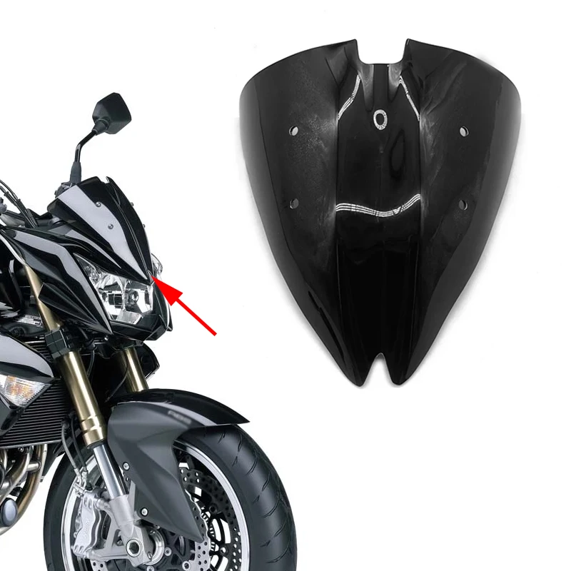 Motorcycle Accessories Windscreen Wind Screen Deflectors Windshield Black Fit For Kawasaki Z1000 2007 2008 2009 Z 1000