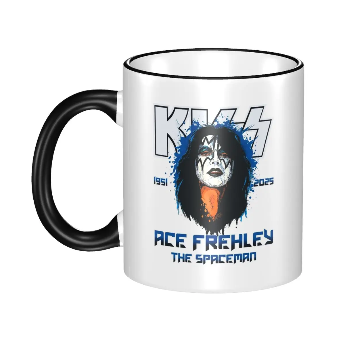 

Funny RIP Ace Frehley Guitarist 1951-2025 Coffee Cup Party Kiss Band Mug