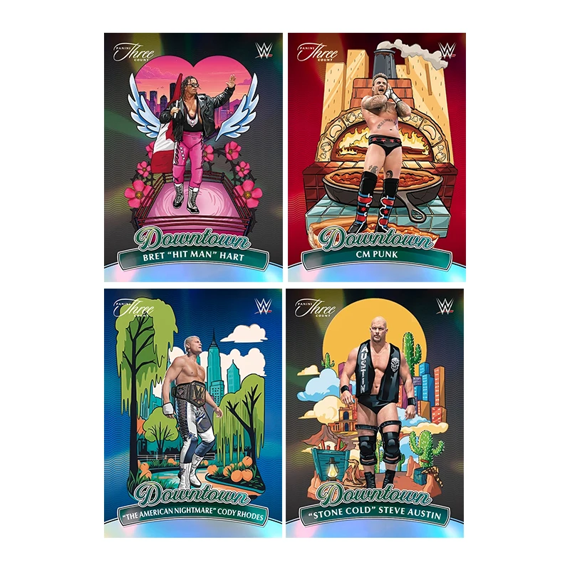 Panini WWE City Card Series Diy Homemade Asuka Cm Punk Gunther Razor Ramon Rey Mysterio Collection Kartenspielzeug Geschenk