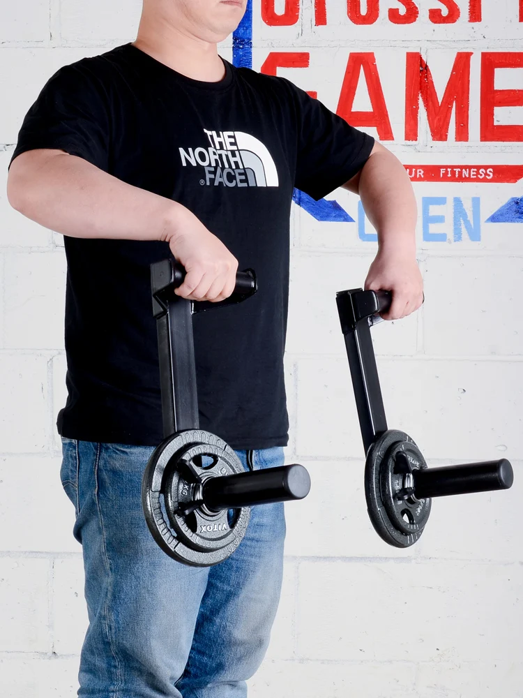 Fitness Farmer Walk Grips Handle Weight Lift Power Training Handle Muscle Building Exercise Equipment Carry Barbell Plate Rack