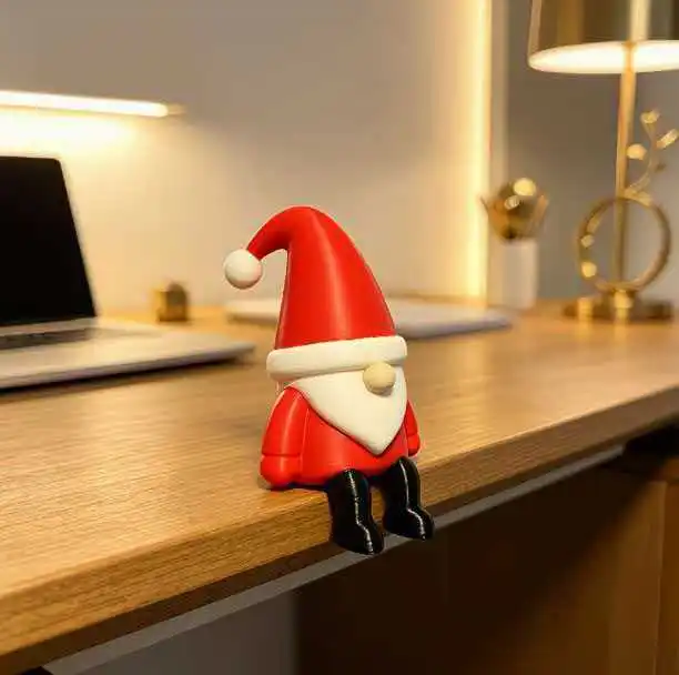 Santa Claus Edge Sitting Statue mini Santa Claus Statue Ornament Presents Sitting and Resting