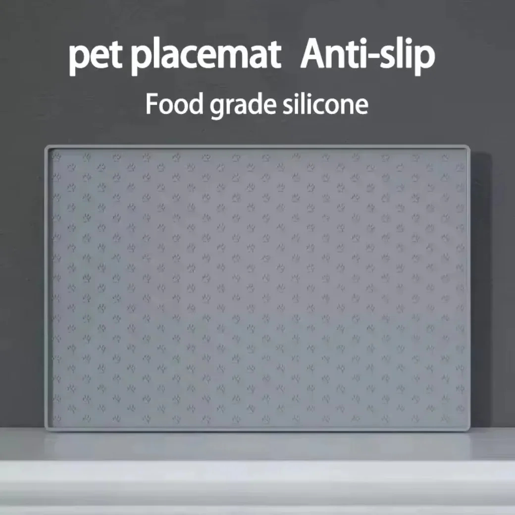 Pet Placemat Cat Dog Drinking Feeding Placemat Feeder Mats Cat Feed Mat Dog Food bowl Mat Silicone Waterproof Pet Bowl Pad