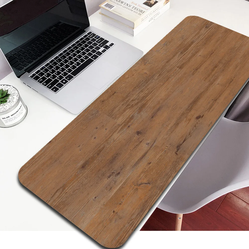 Gaming Pc Natural Texture Wood Dark Pc Gamer Complete Computer Offices Desktop Accessories Mouse Mat Extended Pad Mouse Carpet