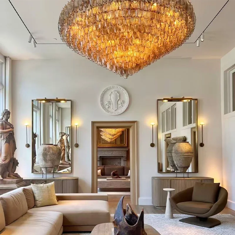 

American Design Murano Glass Wish Bottle Pendant Lamp Electroplated Metal Brass Silver Black Round Rectangle Ceilings