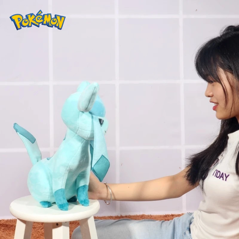 32/60CM Pokémon Glaceon Peluches dibujos animados Anime Kawaii Peluche Animal relleno cómodo muñeco suave ornamento juguete para regalo para niños