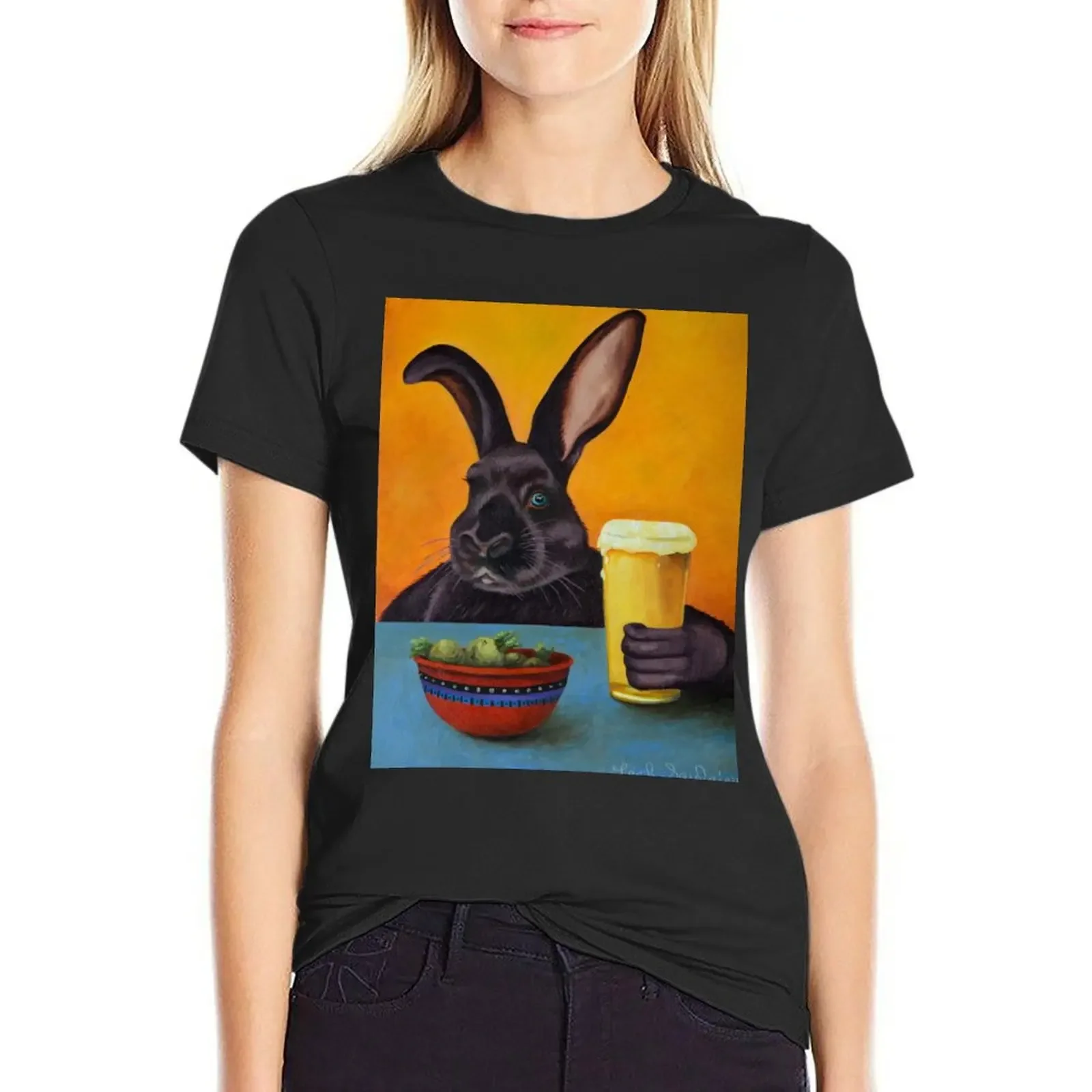 

Hoppy Hour T-Shirt sublime plus sizes Short sleeve tee sports fans tops for Women