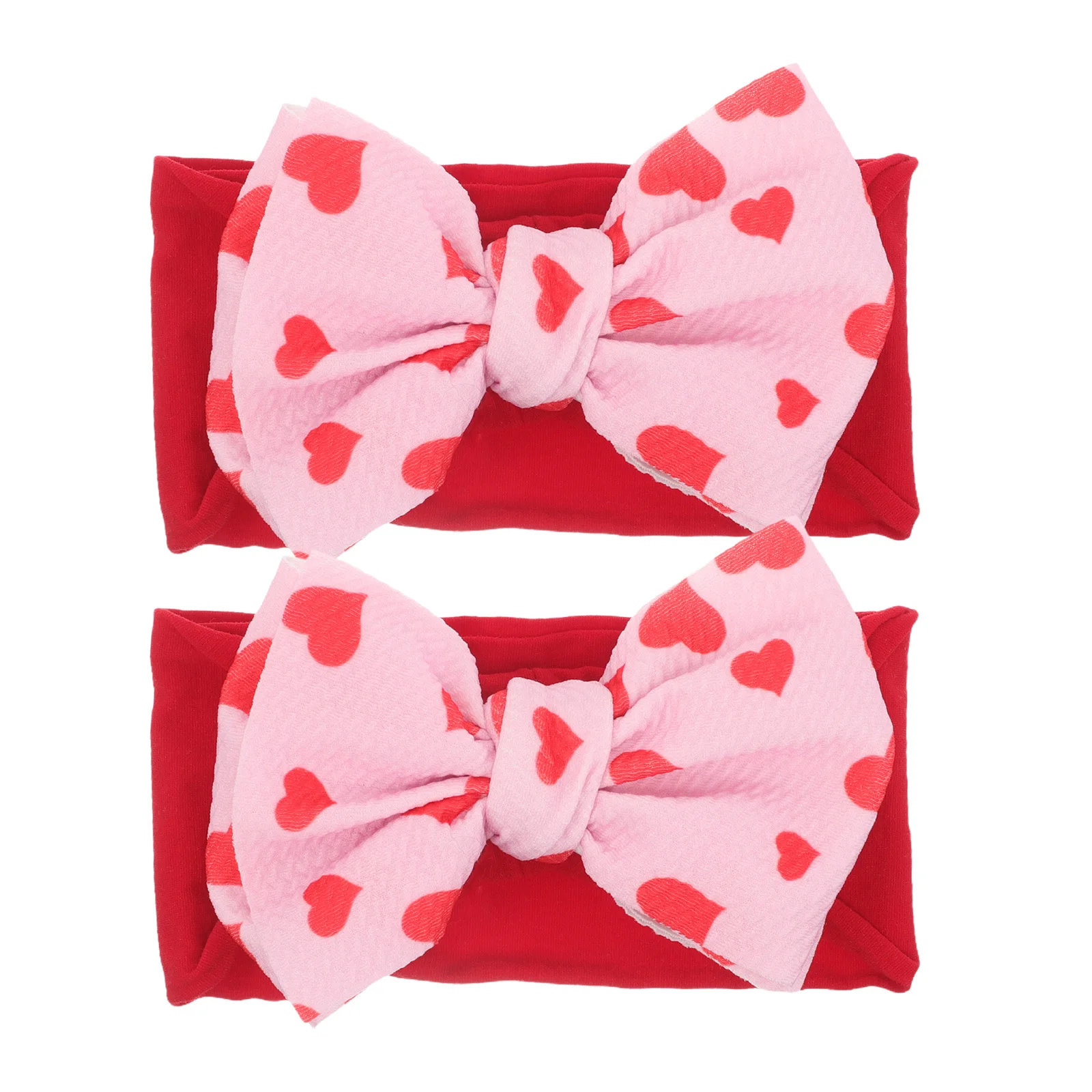 

2Pcs Printed Oversized Bow Headbands for Baby Girls Soft Stretchy Newborn Hair Accessories Cute Comfortable Design for Photo