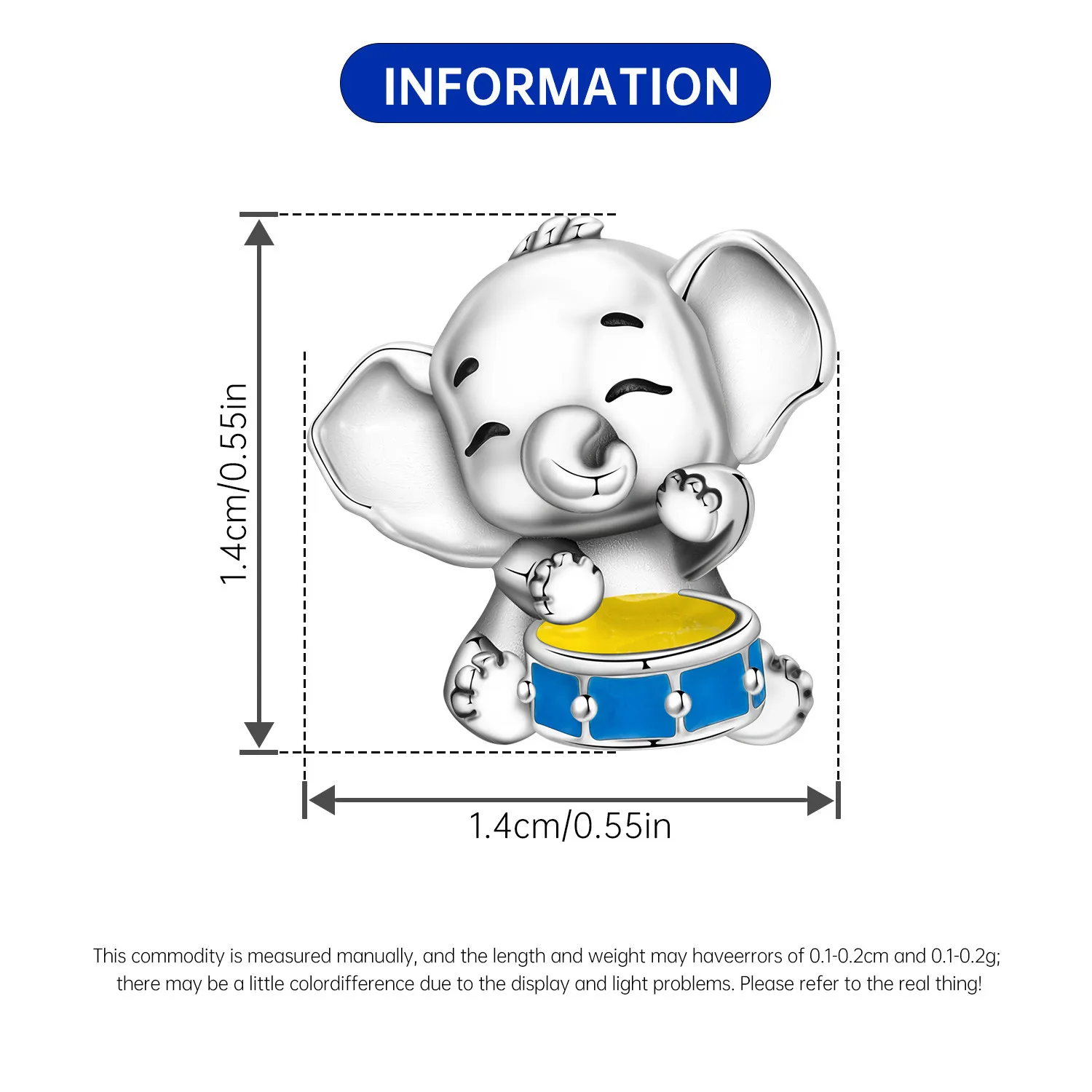 CYMYSS 925 Sterling Silver Charm Cute Animals Bead Elephant Pendant Fit Bracelets Necklace DIY Jewelry Making Party Gift