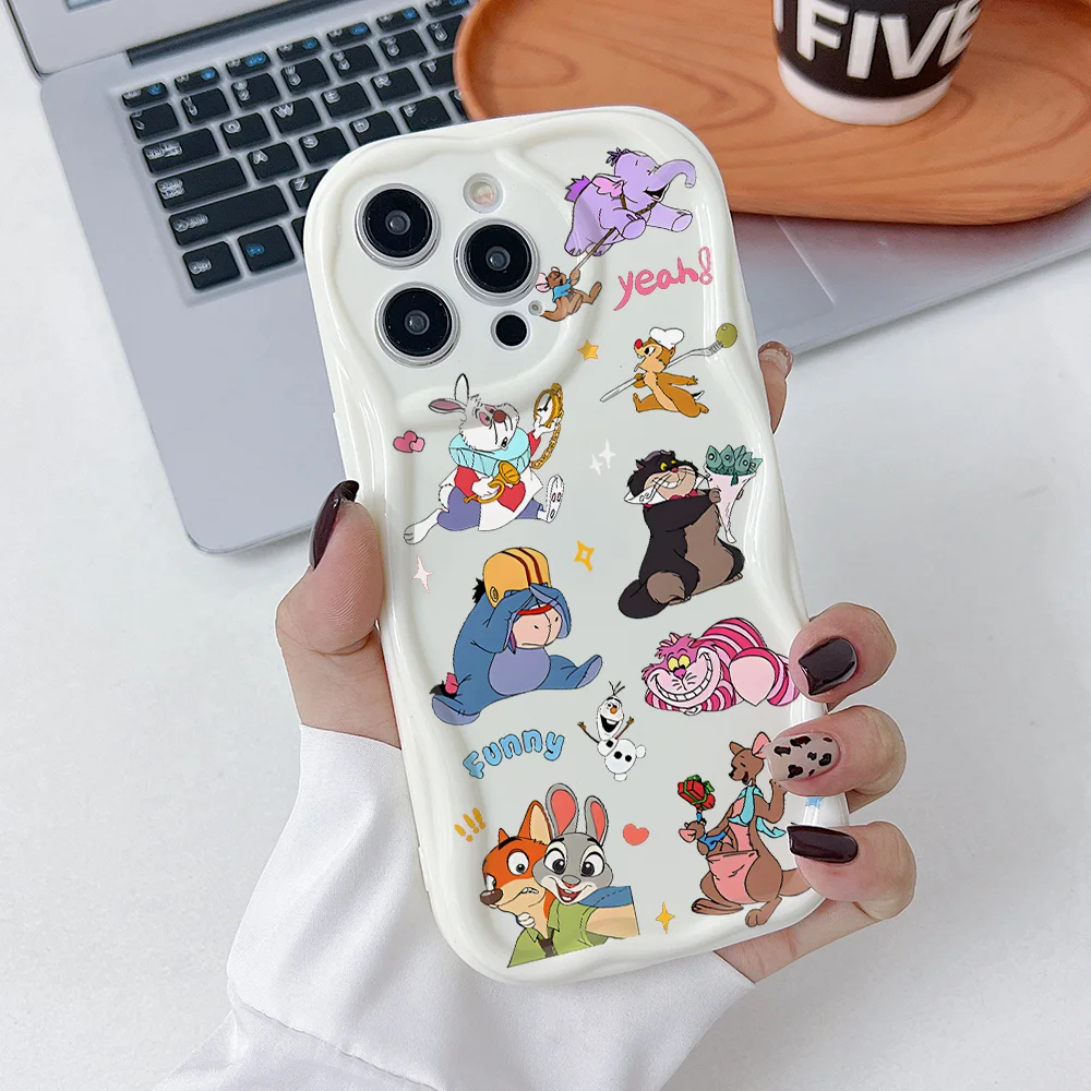 Bambi Dumbo Thumper Phone Case for Oppo Realme C67 C65 C63 C55 C53 C35 C33 13 12 11 10 GT Pro Plus 4G 5G 3D Creamy Wave Cover