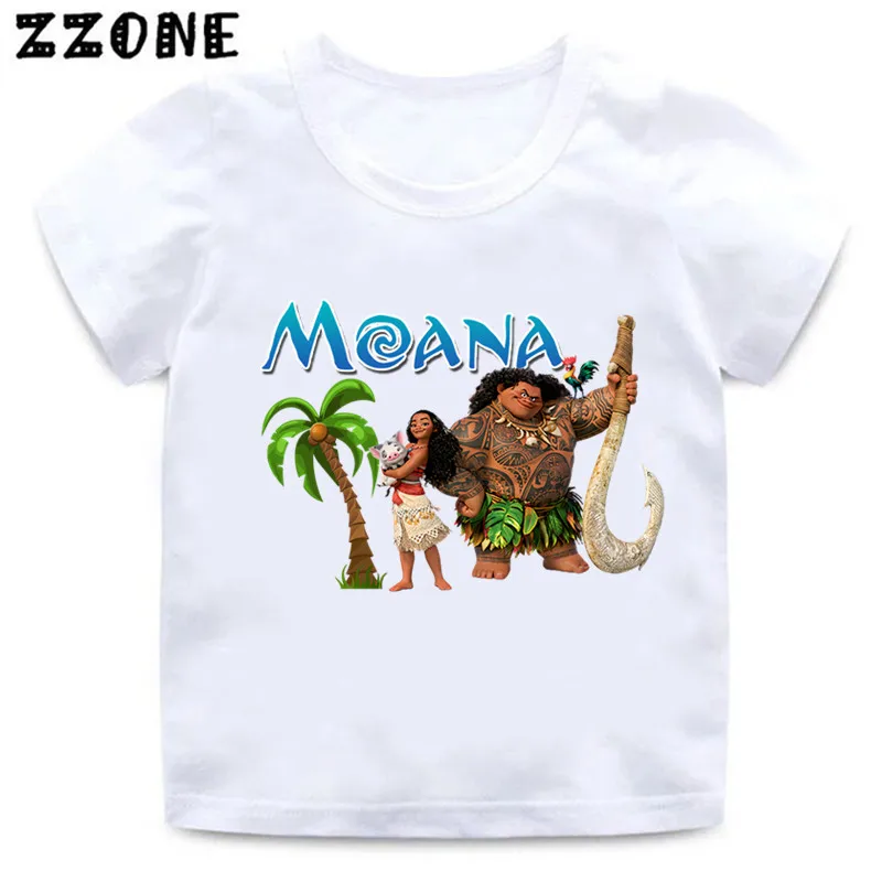 

Hot Sale Moana Ocean Romance Princess Print Cartoon Kids T-Shirts Girls Clothes Baby Boys T shirt Summer Children Tops,ooo5543