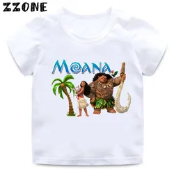 Hot Sale Moana Ocean Romance Princess Print Cartoon Kids T-Shirts Girls Clothes Baby Boys T shirt Summer Children Tops,ooo5543