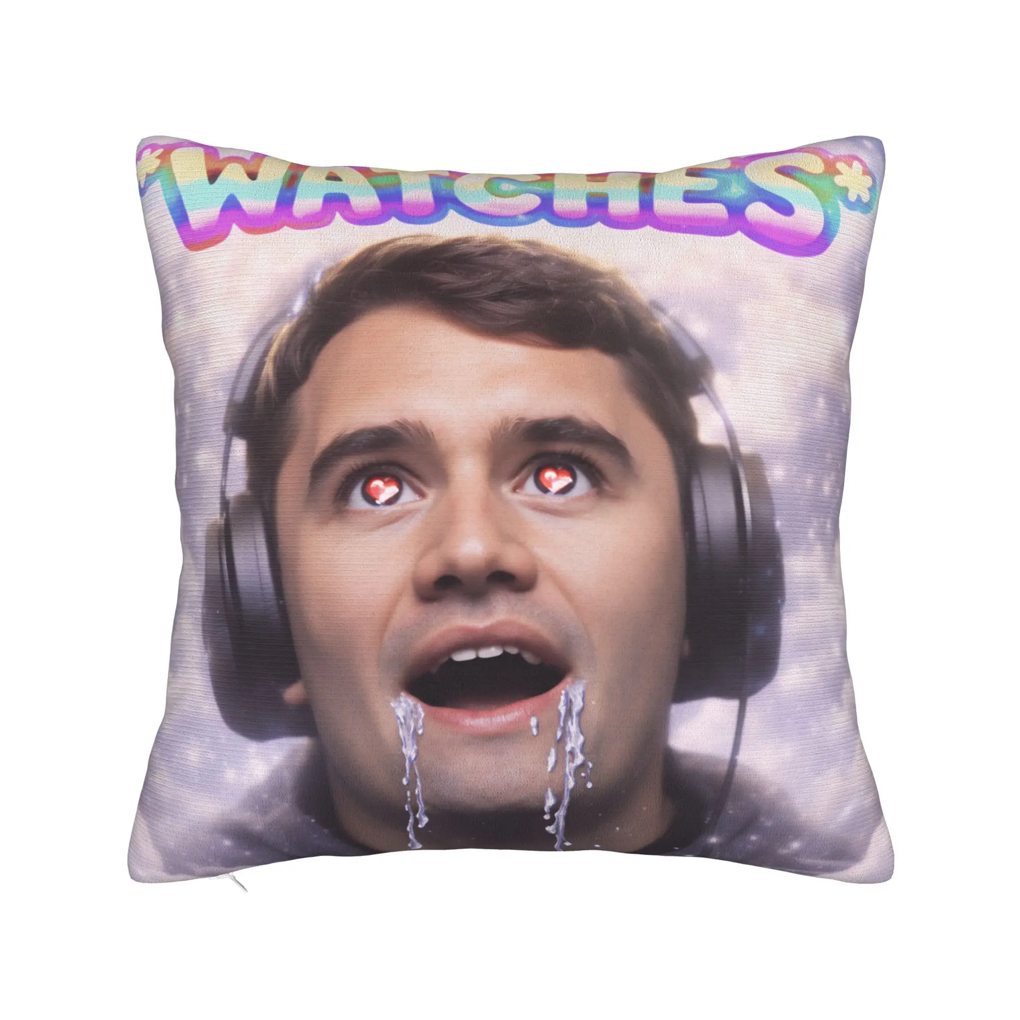 Charlie Kirk Watches Pillow Case  Comfy Pillow Cover For Living Room Bed Chair Retro Trendy Cushion Cover