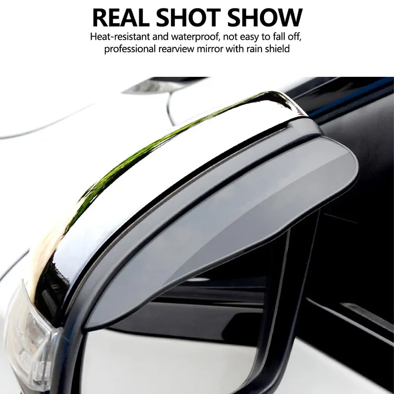 

2pcs Car Rear View Mirror Rain Shield Rain Eyebrow Shade Universal Rear View Side Mirror Rain Cover Car Exterior Protection