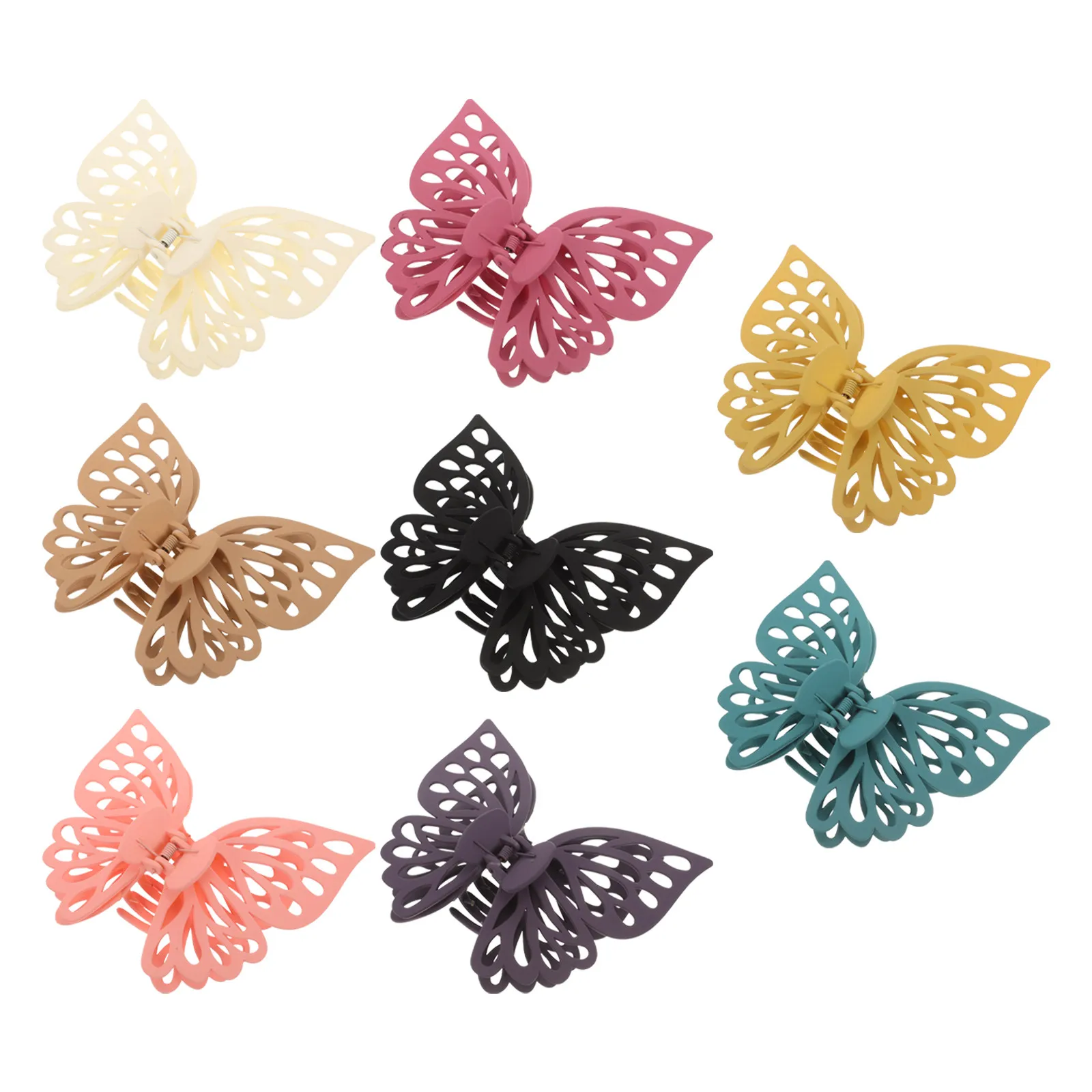 

8Pcs Large Hair Clips Elegant Butterflies Claw Clips Strong Hold No Damage for Long Short Hair Women Fashion Accessory Gift Idea
