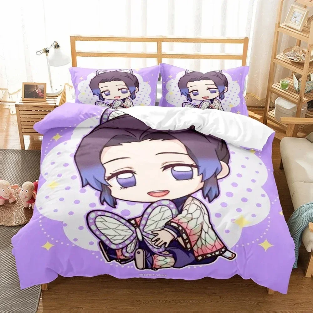 

Demon Slayer 3D Japanese Anime Printed Bed Set Duvet Cover Pillowcase Bedding Set Linen Sheet Quilt Cover Full Queen King Size