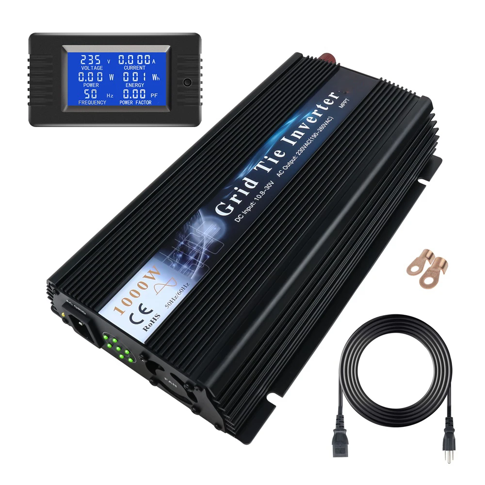 

1000W MPPT Home Solar Inverter 10.5-50VDC On Grid Tie Inverter Pure Sine Wave Converter 120V 230V AC Microinverter For PV Panel