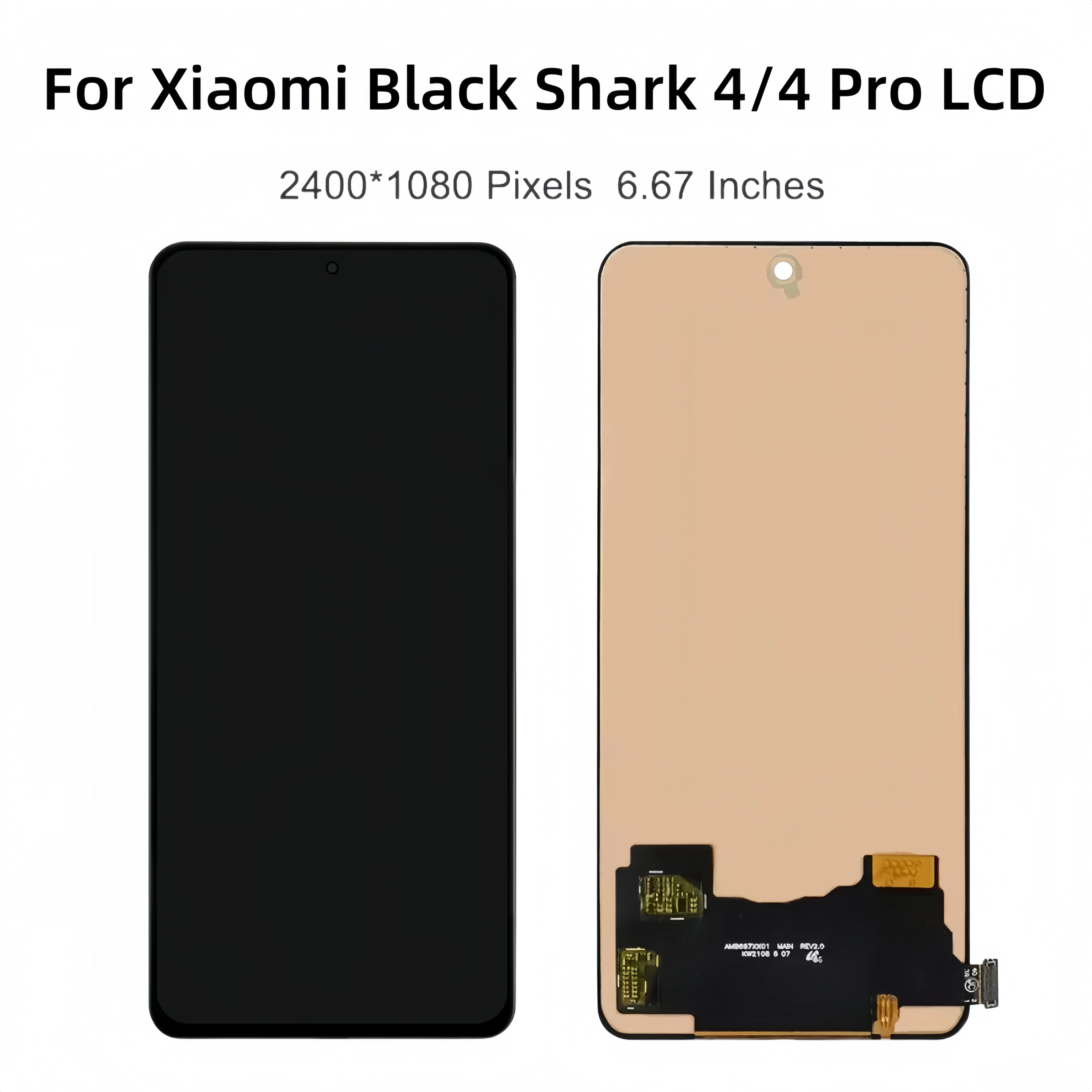 LCD Display Touch Screen Digitizer Assembly Replacement,for Xiaomi Black Shark 4, Black Shark 4 Pro