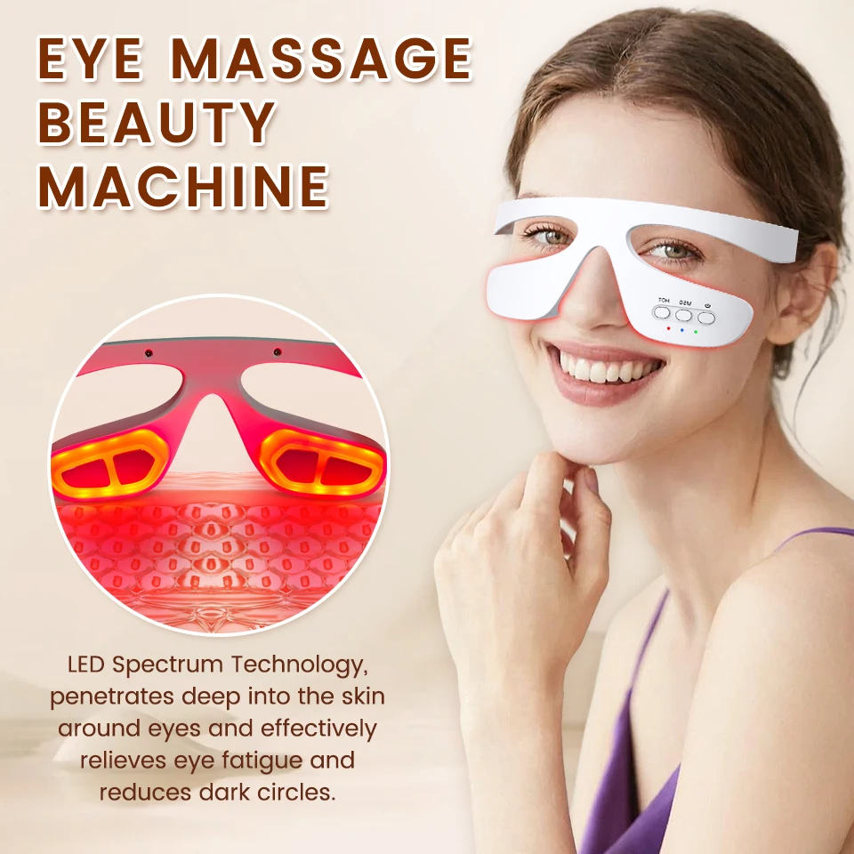 Massaggiatore per occhi Riscaldamento EMS Anti-età Sollievo dalla fatica Alleviare le occhiaie Dispositivo per massaggio per la cura degli occhi Regalo di Natale portatile