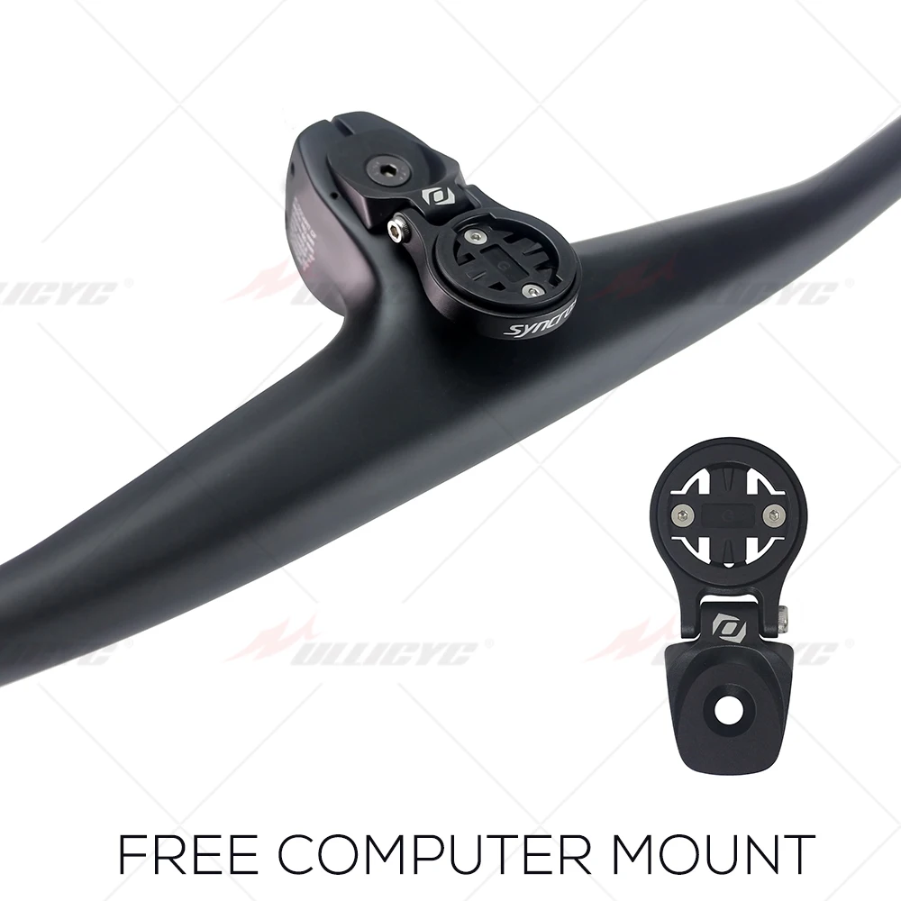 2022 ULLICYC XC Cockpit 720-740MM -6° Full Carbon Fibre Integrated Cockpit MTB Handlebar With Mount