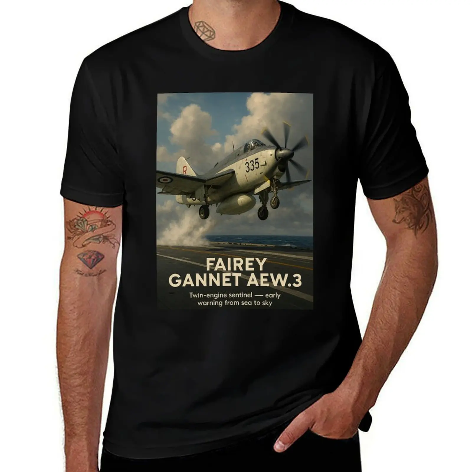 

Fairey Gannet AEW.3 T-Shirt affliction shirts summer 2025 cotton graphic tees basketball graphic tees mens t shirt
