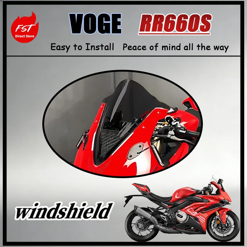 FOR VOGE RR660S Sport Bike Heightened Front Windscreen Wind Deflector Cover Track Mod Parts - Durable Accessory Enhanced Riding