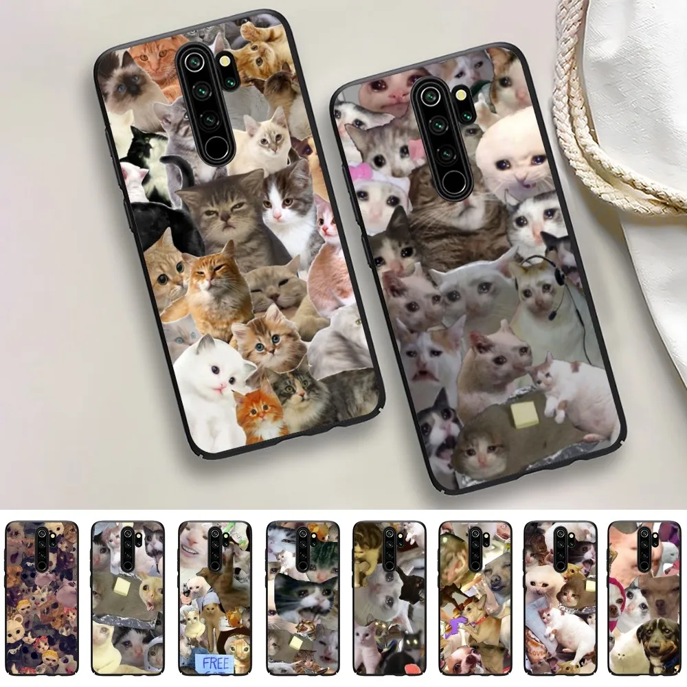 Crying Cat Memes Phone Case For Redmi Note 4 X 5 A 6 7 8 T 9 9S 10 11 11S 11Epro Poco M3 pro