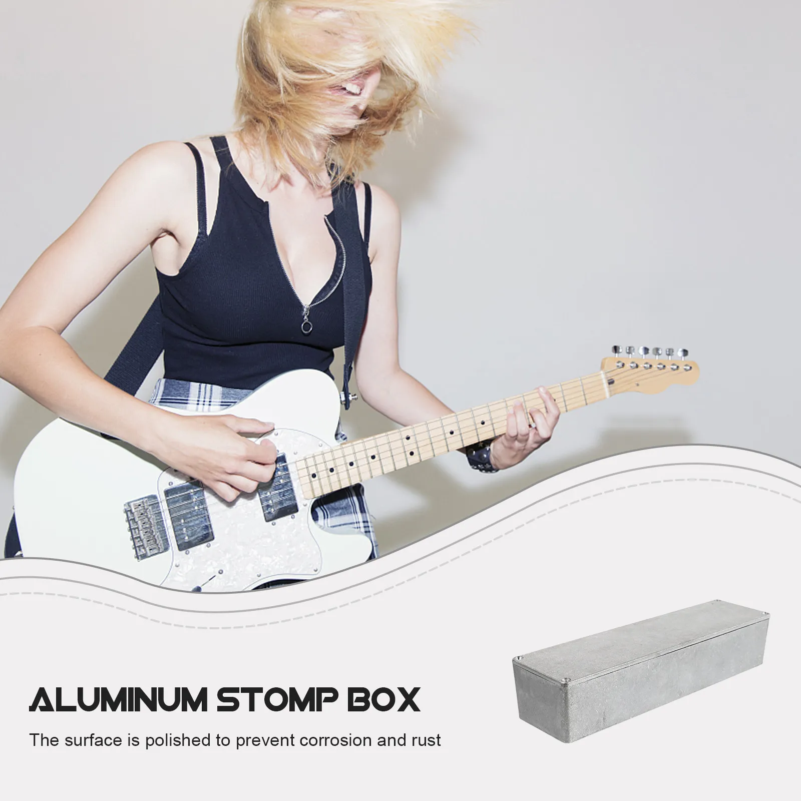 Aluminium Pedal Box Enclosure for Guitar Stomp Box – Durable Die-Cast Music Accessory