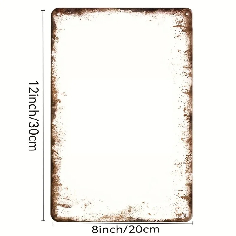 Personalized Custom Rectangular Metal Tin Sign, Retro Vintage Iron Painting Custom Photo Logo, Anti-corrosion Waterproof Wall Ar