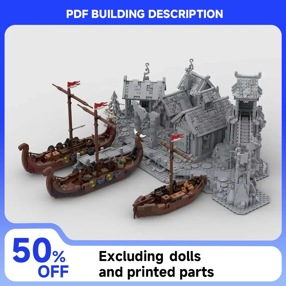 Nieuwe MOC Middeleeuwse Straatbeeld Viking Uitbreiding Hut Onze Vader Huis DIY Creatieve Retro Kinderspeelgoed Verjaardagscadeau Bouwstenen