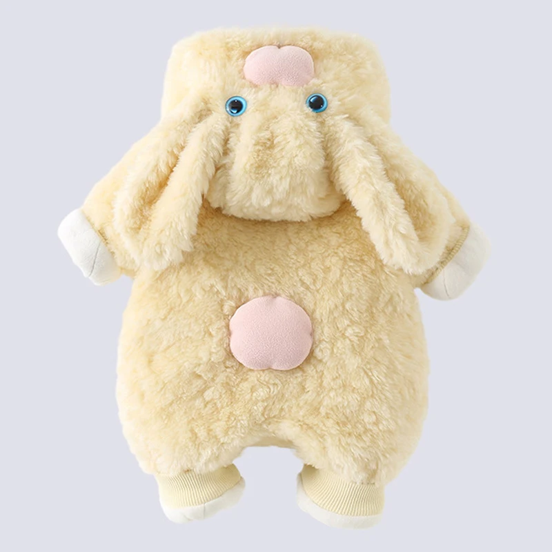 IYEAL Baby Girls Winter Fuzzy Hooded Romper Cute Pig Ear & Face Embroidery Zipper Jumpsuit Newborn Warm Plush Outerwear