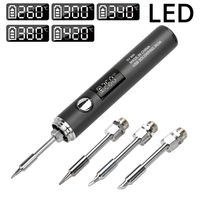 DC3.7V 2A USB Electric Soldering Iron Kit Type-C 5 Gears Temperature Adjustable 260-420 C Mini Soldering Iron Welding Tools