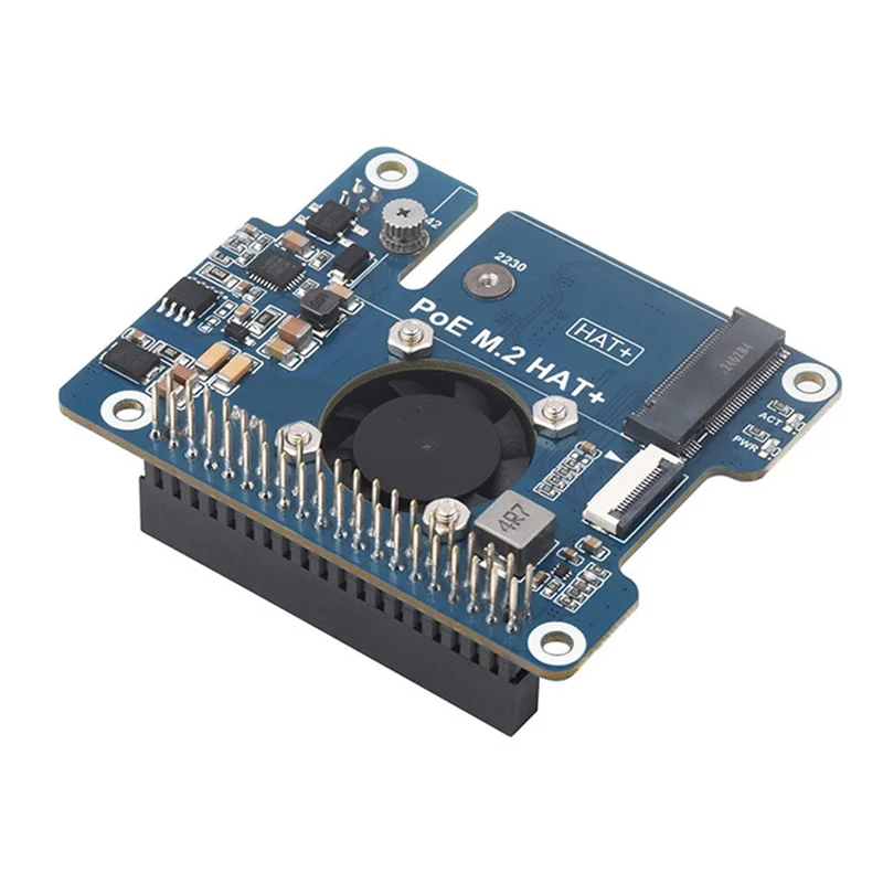 Stabile Leistung-Für Raspberry Pi 5 POE M.2 HAT Pcie zu M.2 Nvme SSD Erweiterungskarte Gen3 8 Gbit/s für 2242/2230 M.2 Nvme SSD
