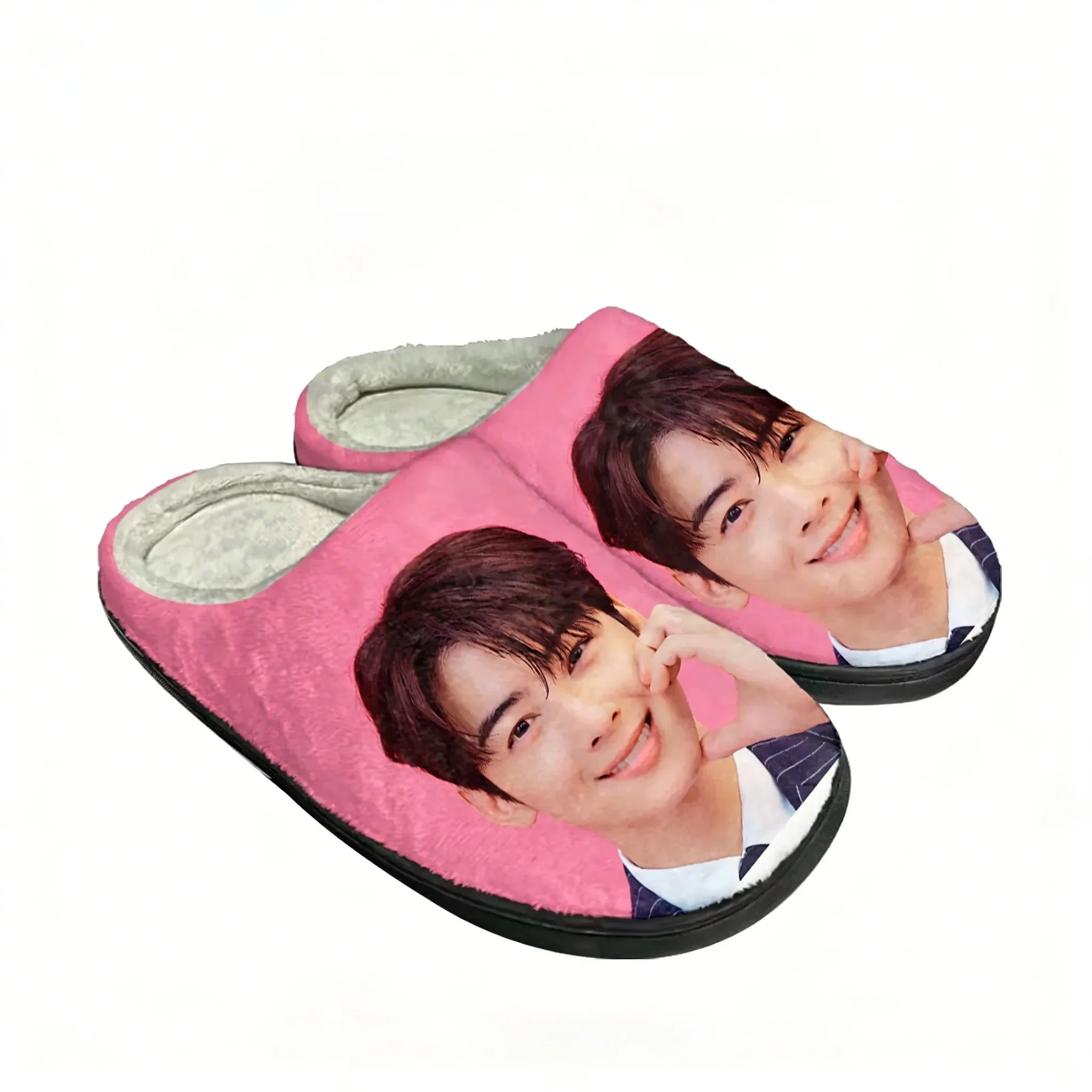 

KPOP Cha EunWoo Home Cotton Custom Slippers Yugi Muto Printed Mens Womens Plush Bedroom Casual Keep Warm Shoes Thermal Slipper