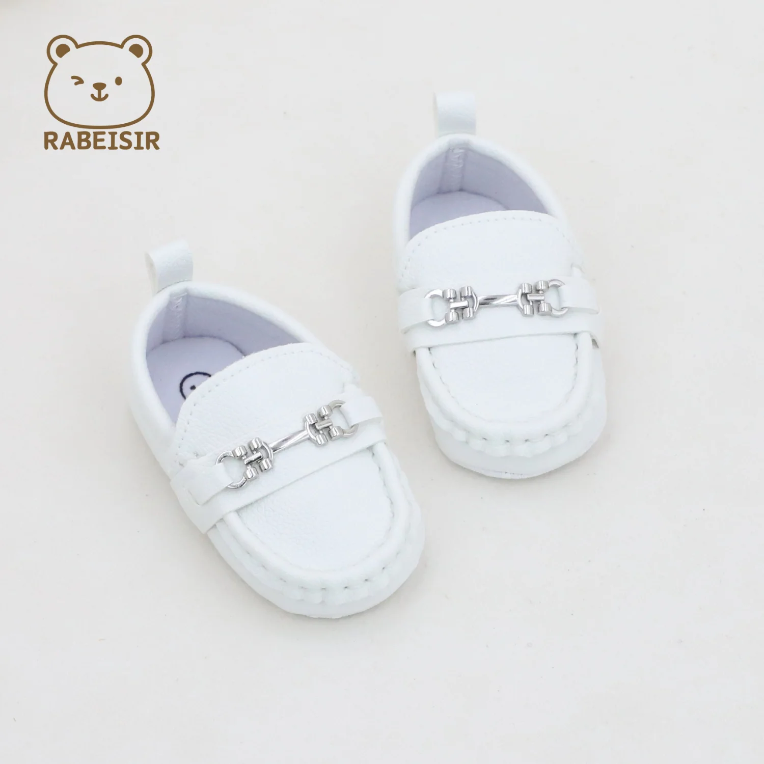 

New Spring/Autumn Baby Loafers for 0-1.5 Years Old, Soft-Soled and Comfortable Pre-Walking Shoes, Retro-Style Leather Shoes
